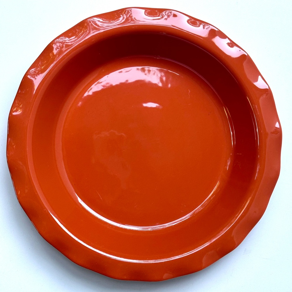 Emile Henry 10.5” Vibrant Orange Ceramic Pie Dish